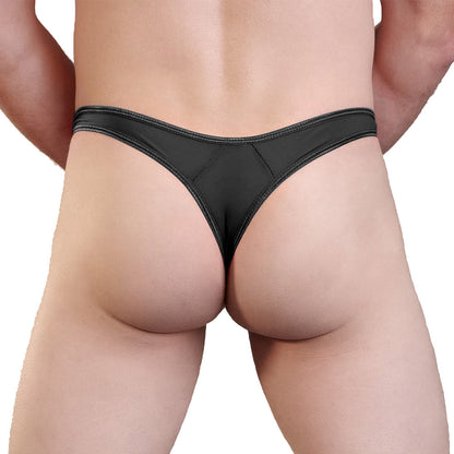 Love in Leather Quick Release Lycra Thong