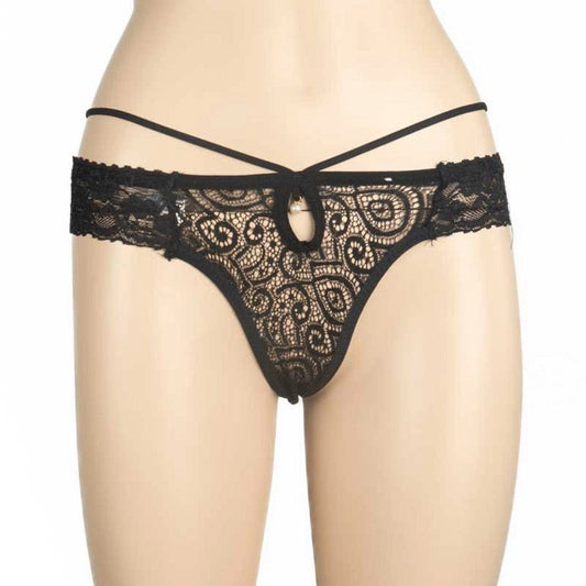 Poison Rose Lace Frill G-String