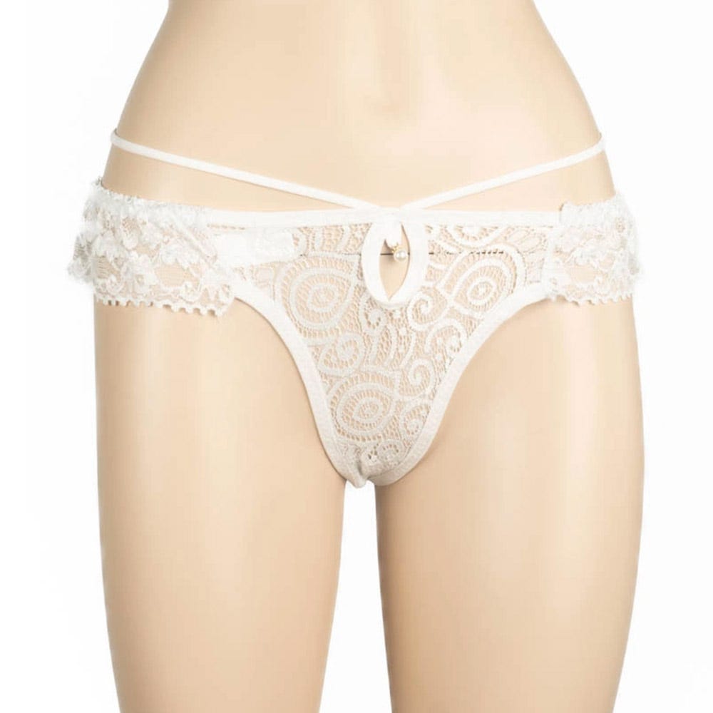 Poison Rose Lace Frill G-String
