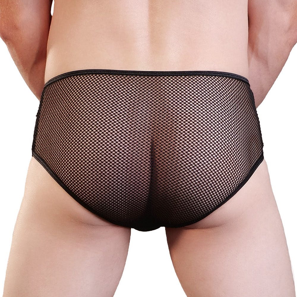Love in Leather Mens Mesh Brief