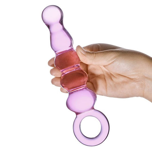Glas 7.5-inch Quintessence Beaded Glass Anal Slider