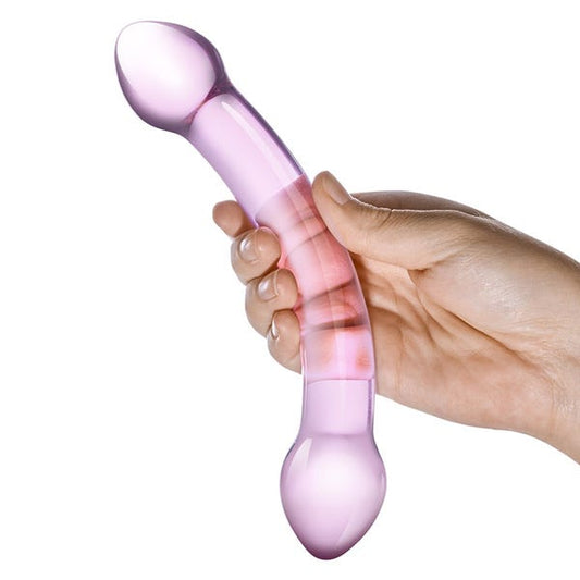 Glas Double Trouble Purple Glass Dildo
