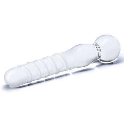 Glas 8-inch Joystick Clear Glass Dildo