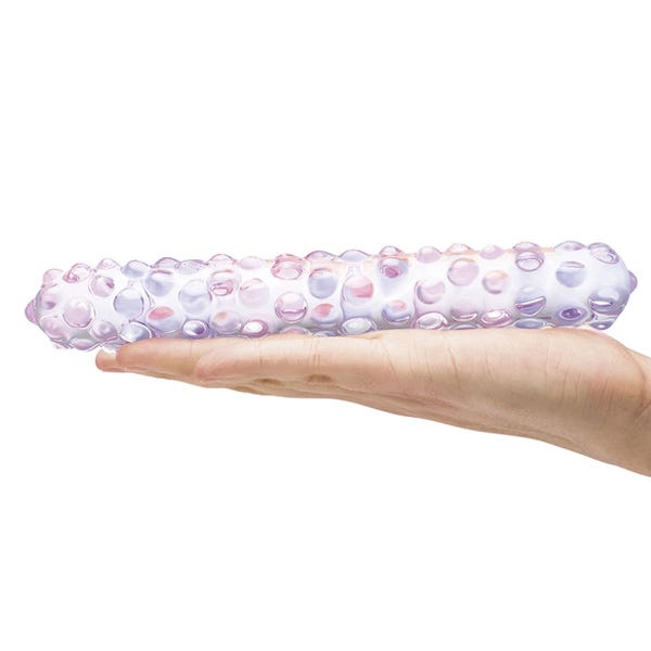 Glas Purple Rose Nubby Glass Dildo