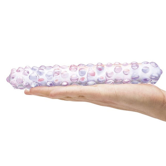 Glas Purple Rose Nubby Glass Dildo