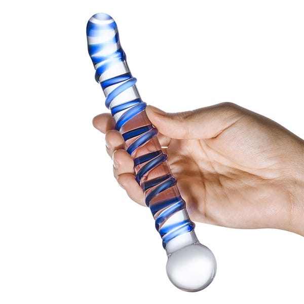 Glas 6.5-inch Mr Swirly G Spot Glass Dildo