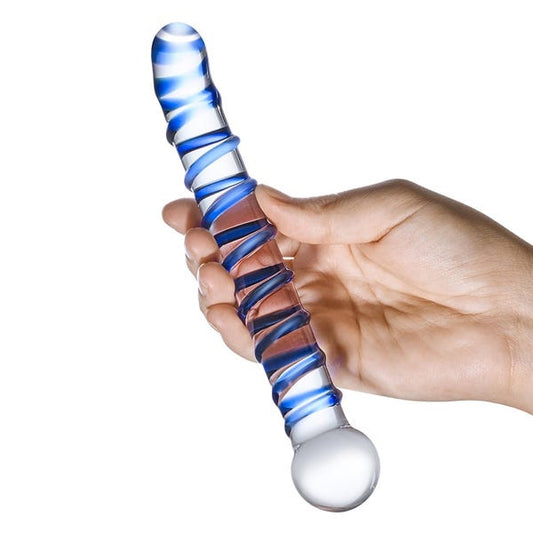 Glas 6.5-inch Mr Swirly G Spot Glass Dildo