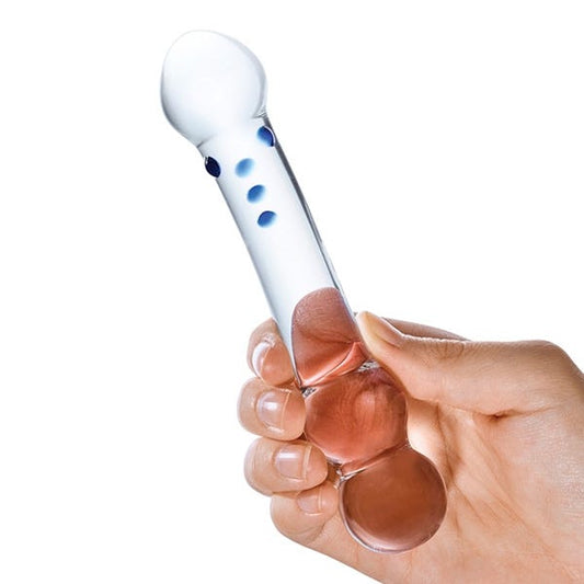 Glas 6-inch Textured G Spot Glass Dildo