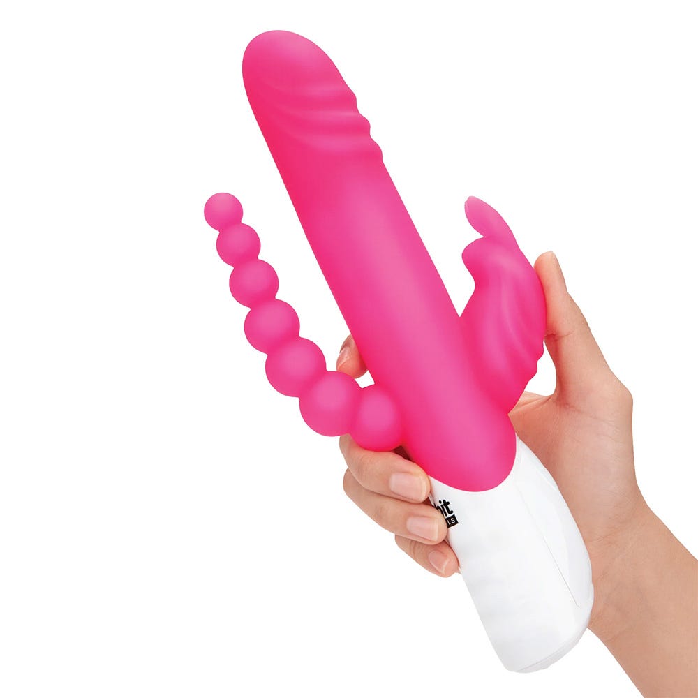 Rabbit Essentials Double Penetration Rechargeable Rabbit Vibrator