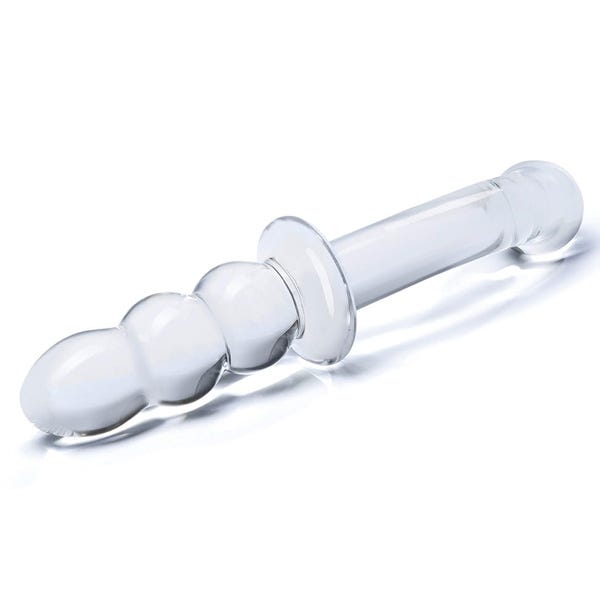 Glas 8-inch Ribbed G Spot Glass Dildo