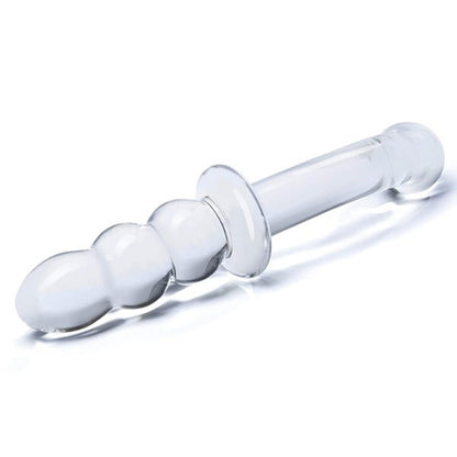 Glas 8-inch Ribbed G Spot Glass Dildo