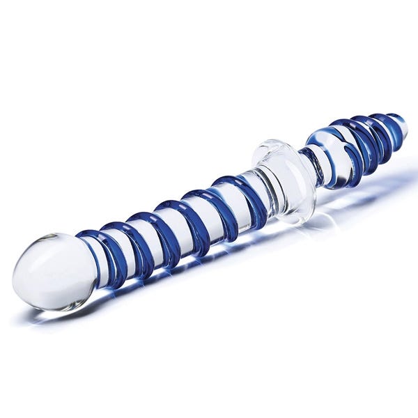 Glas 10-inch Mr Swirly Double Ended Glass Dildo
