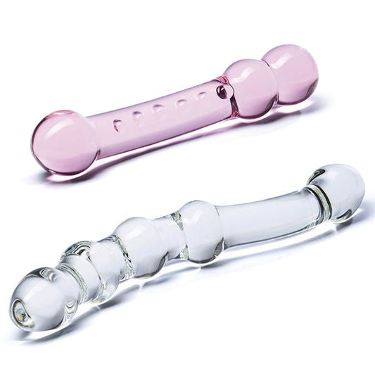 Glas Double Pleasure Glass Dildo Set
