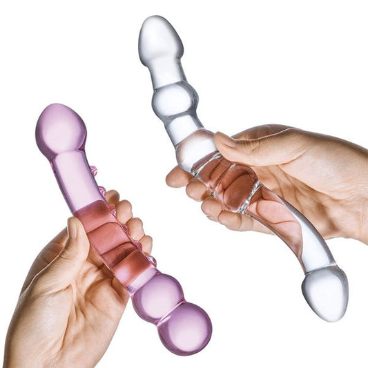 Glas Double Pleasure Glass Dildo Set