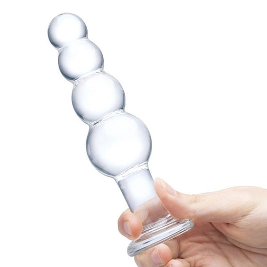 Glas 7.25-inch Beaded Butt Plug