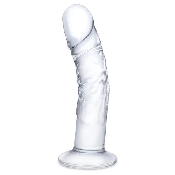 Glas 7-inch Curved Realistic Vein Dildo