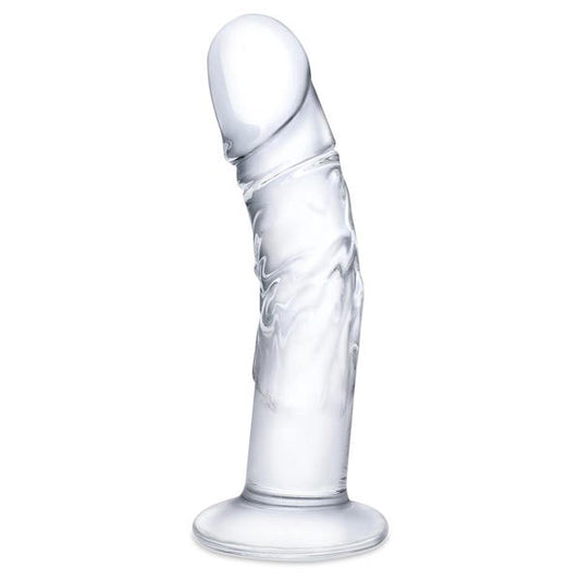 Glas 7-inch Curved Realistic Vein Dildo