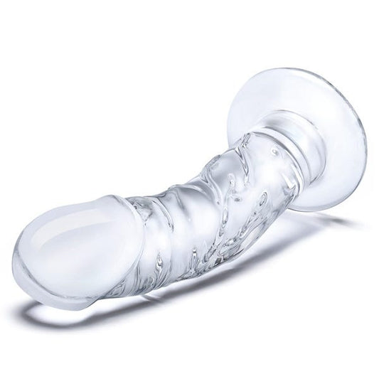 Glas 7-inch Curved Realistic Vein Dildo