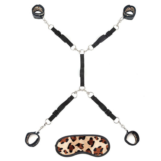 Lux Fetish 7-Piece Leopard Print Bed Spreader Kit