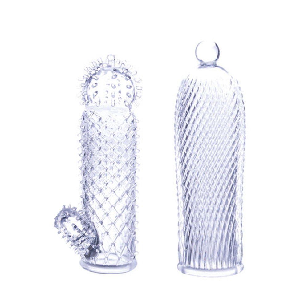Excellent Power Stretchy Touch Tickler Sleeves - Nubby & Spiral Ribs