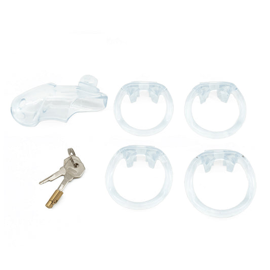 Love In Leather Long Lockable Resin Cock Cage