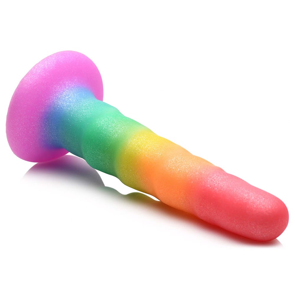 Simply Sweet 6.5-Inch Zigzag Rainbow Dildo