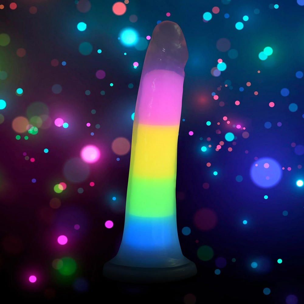 Lollicock 7 Inch Glow Rainbow Dildo
