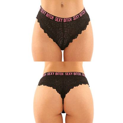 Fantasy Lingerie Vibes Sexy Bitch 2 Panty Pack
