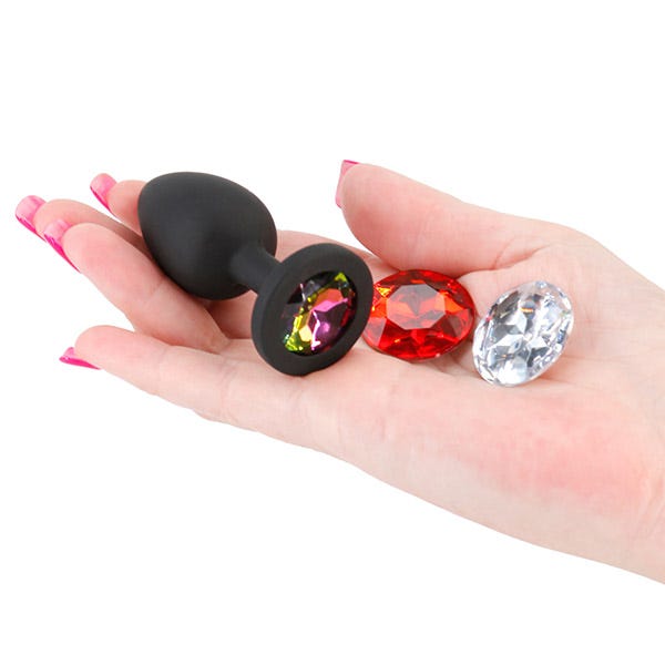 Glams Xchange Small Interchangeable Round Gem Butt Plug
