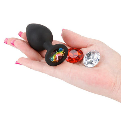 Glams Xchange Medium Interchangeable Round Gem Butt Plug