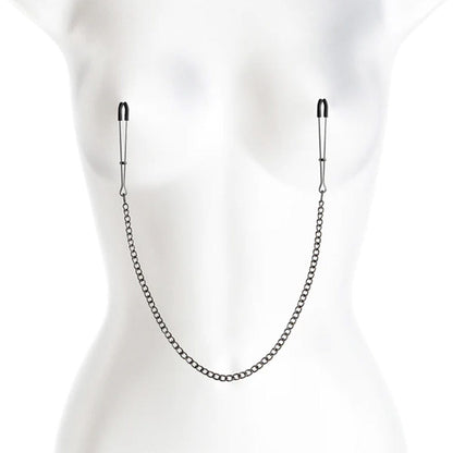 Bound DC3 Tweezer Nipple Clamps with Chain - Charcoal