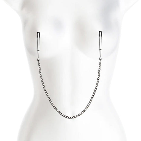 Bound DC3 Tweezer Nipple Clamps with Chain - Charcoal