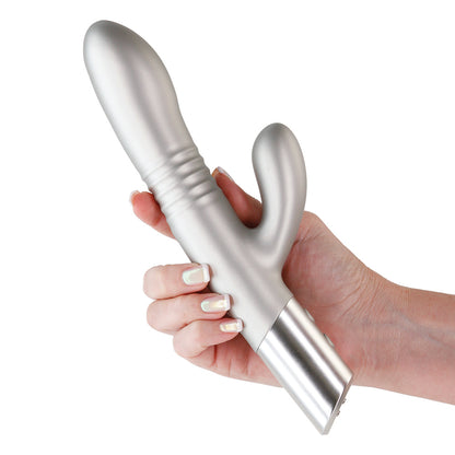 Royals Grace Metallic Rechargeable Thrusting Rabbit Vibrator