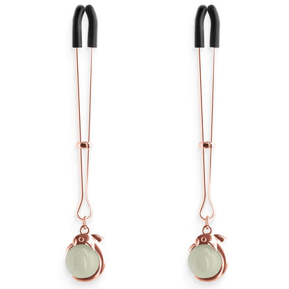NS Novelties Bound G1 Tweezer Nipple Clamps with Dolphin Pendant