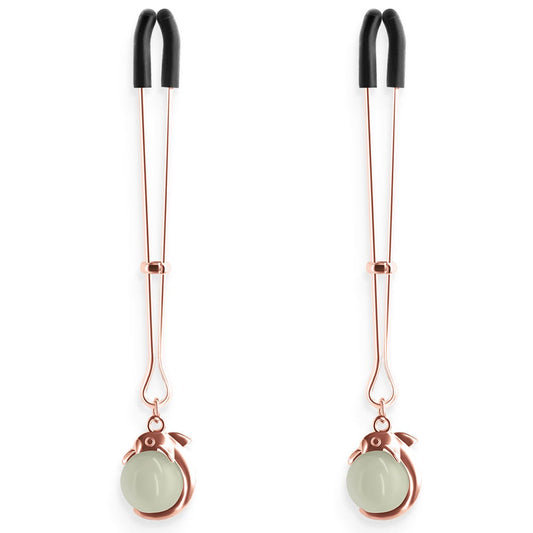 NS Novelties Bound G1 Tweezer Nipple Clamps with Dolphin Pendant