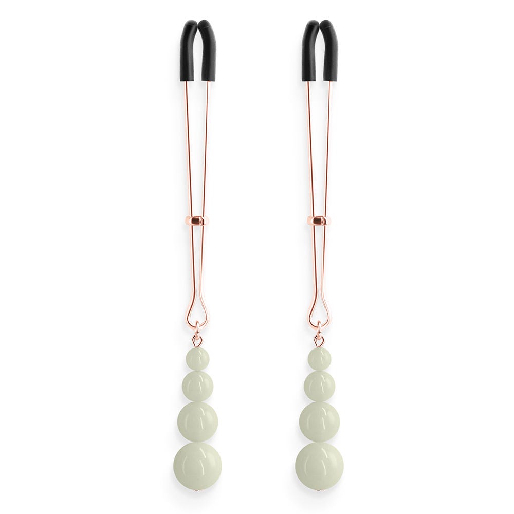 Bound Nipple Clamps 2 Rose Gold Glow in the Dark