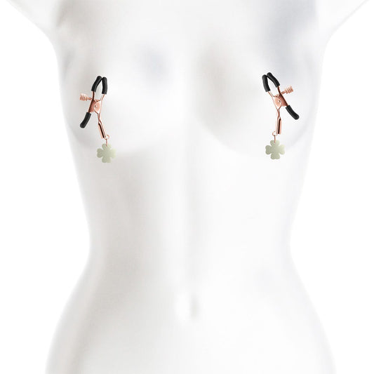 Bound Nipple Clamps 4 Rose Gold Glow in the Dark