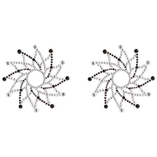 Pretty Pasties Black Beaded Swirl Pasties