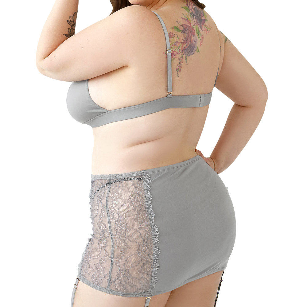 Fantasy Lingerie Curve Layne Bralette, Skirt & Panty Set