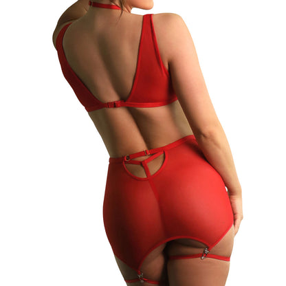 Fantasy Lingerie Tease Vaughn Bralette, Gartered Skirt & Panty Set