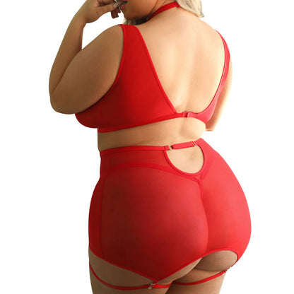 Fantasy Lingerie Tease Vaughn Bralette, Gartered Skirt & Panty Set