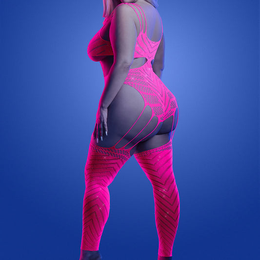 Fantasy Lingerie Glow Wavelength Teddy Bodystocking