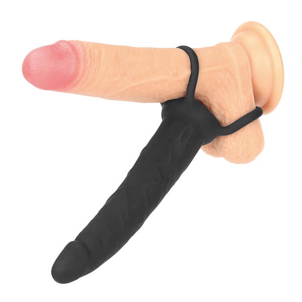 Lovetoy Silicone Fantasy Double Prober Dual Cock Ring with Dildo