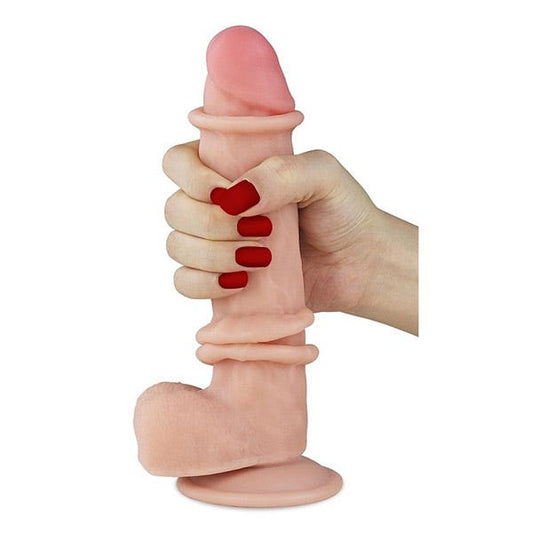 Lovetoy 8-Inch Sliding Skin Dual Layered Dildo