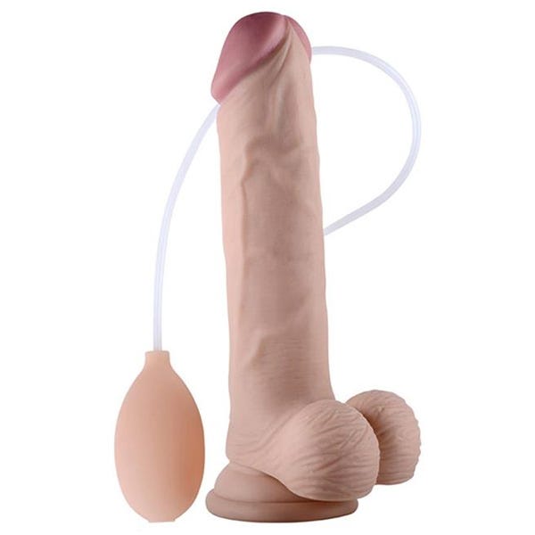 Lovetoy Cumming Softee 9-Inch Soft Ejaculation Dildo with Balls