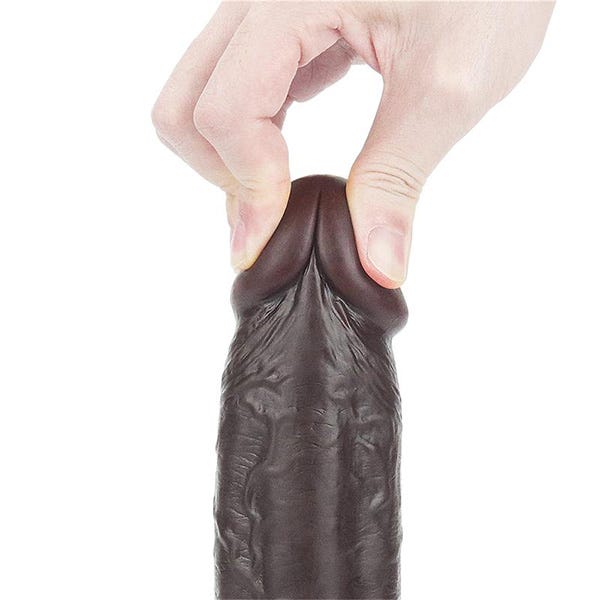 Lovetoy Sliding Skin 9-Inch Dual Layer Bendable Dong