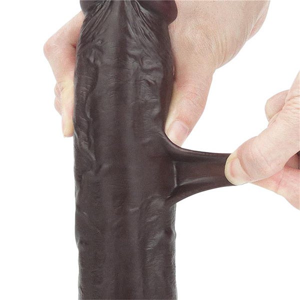 Lovetoy Sliding Skin 9-Inch Dual Layer Bendable Dong
