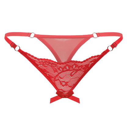Love In Leather Crotchless Panties