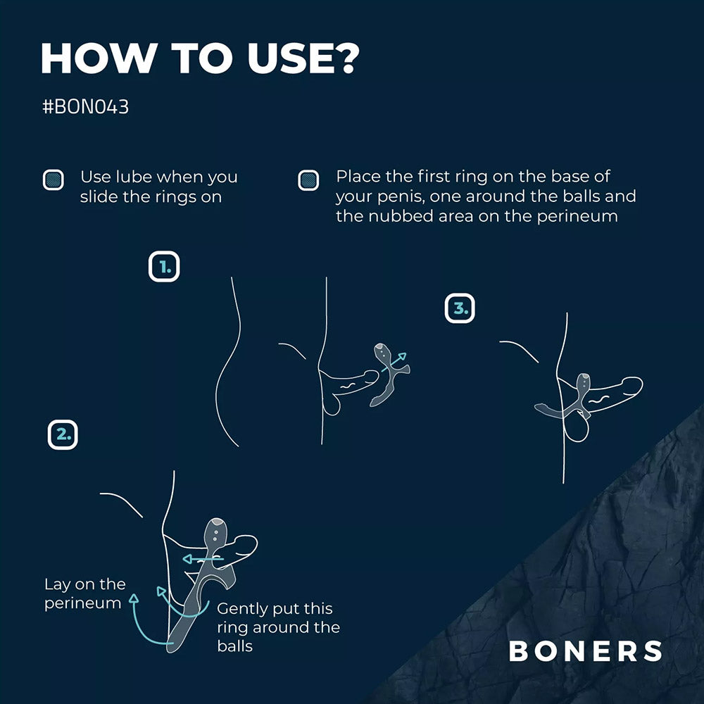 Boners Vibrating Triple Cock Ring