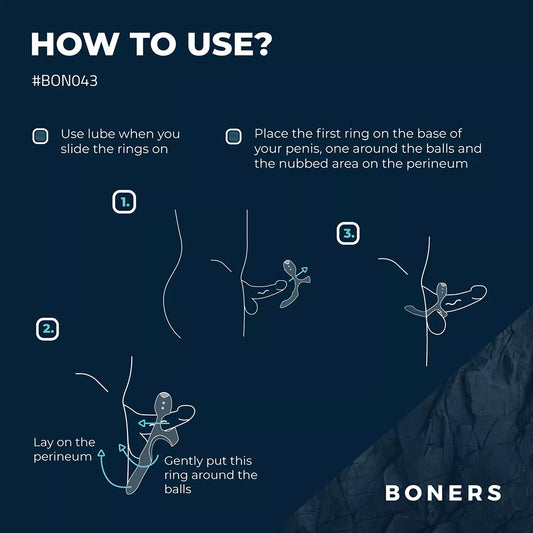 Boners Vibrating Triple Cock Ring